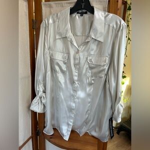 Notations Ivory Shiny Blouse